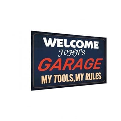 [Carastora] Carastora Garage Sign – Vintage Metal Wall Decor, a Gift for Dad, Husband, or Grandpa – Vintage Tool Room Decor, 8x12 inches