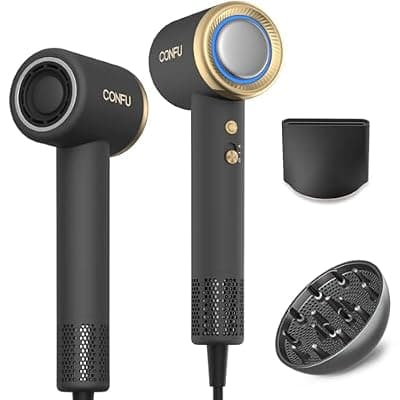 [CONFU] Hair Dryer with Diffuser, CONFU Hair Dryers for Women High Speed Professional Ionic Blow Dryer for Fast Drying, Blow Dryers for Men, Hair for Curly Hair for Home Travel