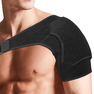 [Lallabai] Lallabai Shoulder Brace for Torn Rotator Cuff: Adjustable Shoulder Support Sling for Women and Men Preventing Dislocation and Strains - Pain Relief for Right/Left Arm