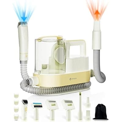 [PETGUGU] PETGUGU Dog Grooming Vacuum for Shedding Grooming,Dog Vacuum with 7‑in‑1 Clipper,3‑Speed Adjustable & Temp Control Blower,Low Noise Pet Hair Vacuum,2.5L Dust Cup,Reduces Flying Hair,Easy Cleanup