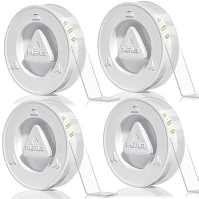 [PAGFAER] PAGFAER Double Sided Tape Heavy Duty, Double Sided Mounting Nano Tape 16.4FT, Clear & Tough Two Sided Adhesive Tape, Removable Picture Hanging Strips for Wall, Poster, Carpet, Home Office, 4 Pack