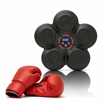 [OneAfflatus] OneAfflatus Music Boxing Machine for Kids and Adults, Bluetooth Wall-Mounted Smart Bluetooth Punching Bag with Rhythm Lights Gift for Men and Kid