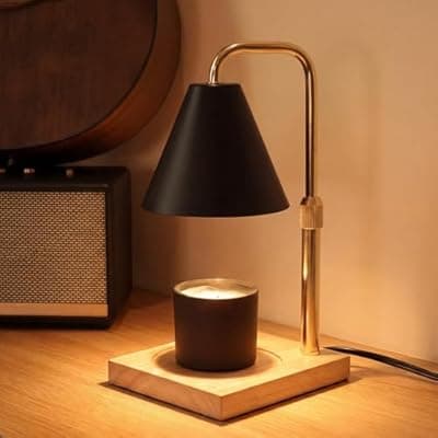 [BJFFN] BJFFN Candle Warmer Lamp with Timer - Gifts for Mom Grandma, Birthday Gifts for Women, Mothers Days Gifts, House Warming Gifts New Home Decor, Dimmable Wax Melt Black