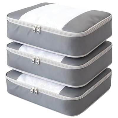 [POPPAP] Packing Cubes for 19" Suitcase Travel Luggage Organizers - Travel Organizer Bags Luggage Clothes Accessories Storage Carry on Suitcase Packing Pouches Bag For Men Women Kids 1/2X3PACK