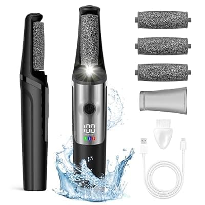 [Felizshop] Electric Callus Removers for Feet, Smooth Pedicure Wand Rechargeable Electric Foot File,Professional Pedicure Tools for Dry, Dead, Cracked, Hard Skin, At Home Feet Spa Care Kit for Men & Women