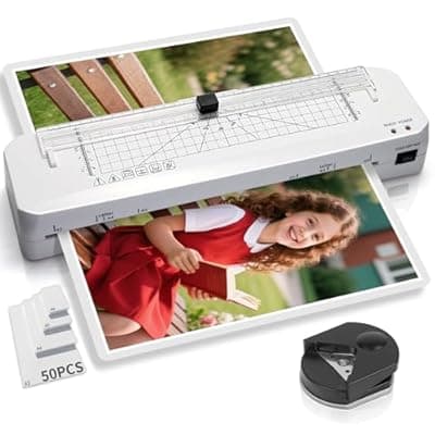 [LADISHAN] Laminator, A3 Laminator Machine with Built-in Trimmer, 70 Seconds Quick Warm-Up, Cold and Thermal Laminating with 50 Sheets, NTC Technology for Home Office School