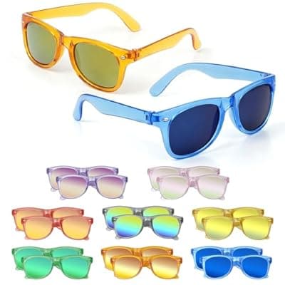 [CXXDE] CXXDE 16 Pack 8 Colors Kids Sunglasses, UV400 Protection for Boys Girls Age 3-8, Perfect for Beach Pool Birthday Party Favors & Goody Bag Stuffers