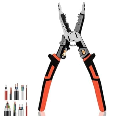 [Nuaoi] Wire Stripper Wire Crimping Tool - 10-in-1 Versatile Wire Cutter Crimper Cable Stripper AWG 22-10 Heavy Duty Wire Stripper Cutter Pliers Tool for Splitting,Stripping,Cutting,Crimping,Clamping