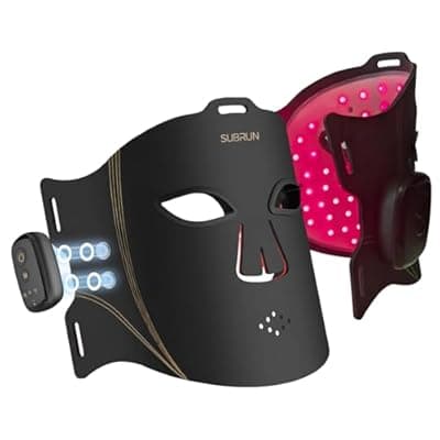 [SUBRUN] SUBRUN Red Light Therapy for Face, FDA-Cleared Red Light Therapy Mask, 336 LEDs Full Face Coverage & 4 Modes, Rechargeable Cordless At-Home Facial Skincare Device, Birthday Gifts for Women Mom Wife