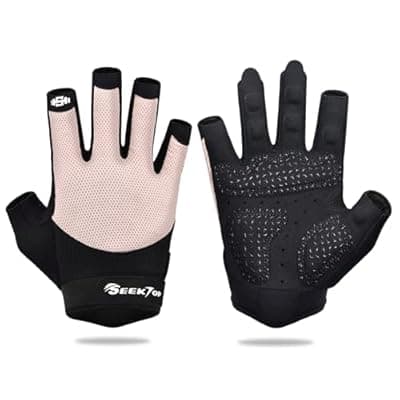 [Seektop] Seektop Breathable Workout Gloves for Women & Men, Thick Padded Weight Lifting Gloves, Full Palm Protection, Excellent Grip for Gym Fitness and Training, Exercise, Cycling