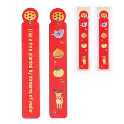 [Hiviva] Hiviva Christian Gifts Embroidered Bookmarks for Kids, Sunday School Students, Women, Book Marker with Bible Verse Like a Tree Planted by Streams of Water, Set of 2, 7.3 x 1.2in