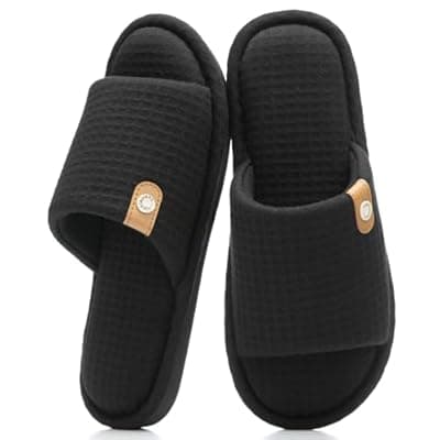[GOEWY] GOEWY Open Toe Slippers for Women with Memory Foam Slip On House Slippers indoor outdoor Anti-Skid Soft Birthday Gifts for Women Her Mom