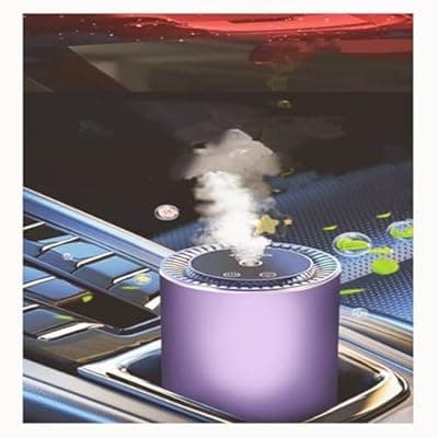 [mudong] Smart Car Air Freshener Natural Perfume New Atomization Experience Car Humidifier Adjustable Three Levels of Concentration Fashionable Starry Sky Atmosphere Rechargeable Automatic Switch (Purple)