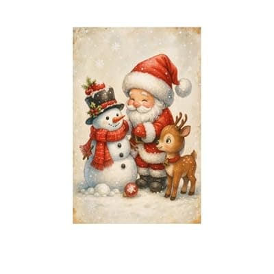 [Carastora] Carastora Flannel Blanket Featuring Santa Claus, Snowman, and Reindeer Patterns. Soft and Comfortable, Suitable for Sofas and beds. Warm and Lightweight, a Perfect Holiday Decoration.50 x 60 in.
