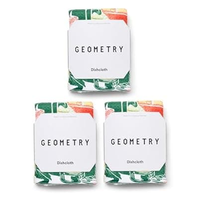 [GEOMETRY] GEOMETRY Dishcloth – Spring & Summer Collection – Quick-Dry, Ultra-Absorbent, Reusable Microfiber Kitchen Towels for Drying & Cleaning - Summer Refreshments - 3 Pack