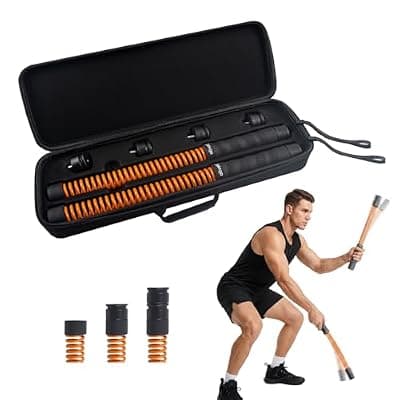[ATIVAFIT] ATIVAFIT Premium Ropeless Battle Rope for Home Gym, Adjustable Resistance Cordless Battle Ropes with 4 Weight Blocks & Storage Case, Full Body Workout Equipment for HIIT, Cardio & Strength Training fo