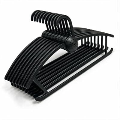 [JIANCHUYP] JIANCHUY Plastic Hangers with Detachable Aromatherapy Box, 20 Pack Non-Slip Space Saving Clothes Hangers for Adult Closet Organization, Durable Black