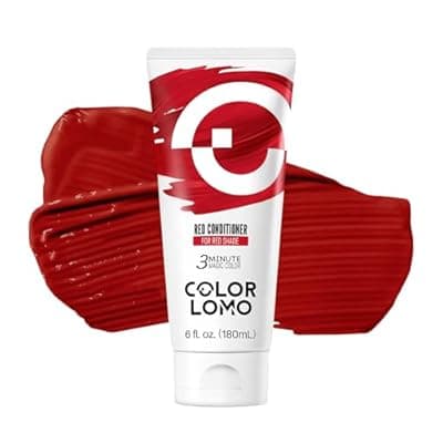 [COLORLOMO] COLORLOMO Semi Permanent Hair Color - 6 oz Color Depositing Conditioner with Shea Butter & Almond Oil- Color Conditioner Depositing Hair Mask - Vegan, Paraben, Ammonia & Sulfate Free -Red