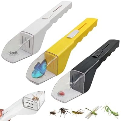 [KUWUNG] Pack of 3 Insect Catchers, Spider Catcher, Hand-Held, Spider Catcher Tool for Children, Live Insect Catcher, Spider Grabber Trap, Portable Bee Catcher for Outdoor, Home & Garden