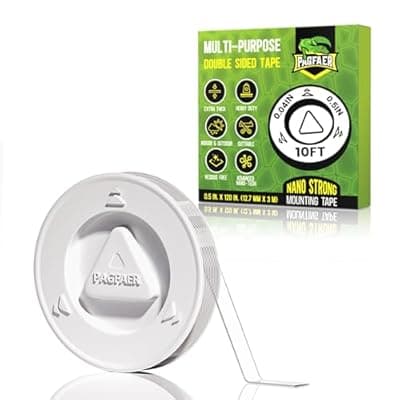 [PAGFAER] PAGFAER Thin Double Sided Tape, 1/2" 10' Arcylic Nano Tape, Transparent Two Sided Mounting Tape, Clear Hanging Adhesive Strips for Wall, Poster, Photo, Craft