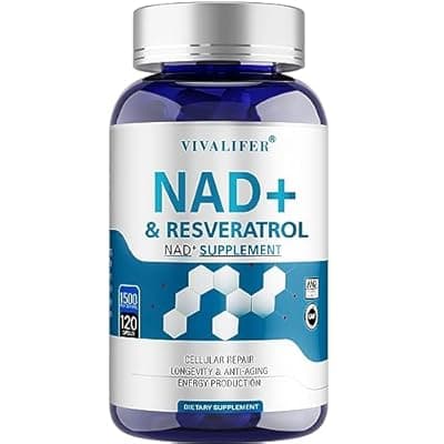 [DQQI] DQQI NMN Supplement Alternative 1500 mg - 120 Capsules (40 Day Supply) High Purity NAD+ & Resveratrol for Anti-Aging, Antioxidant Support, Energy & Focus Boost