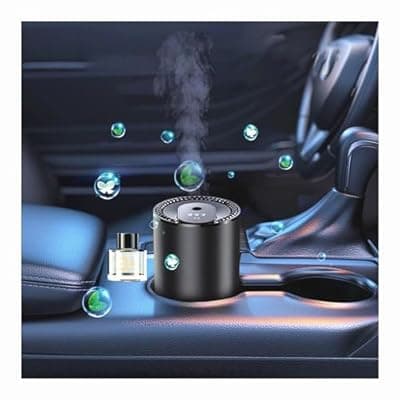 [ZYCZFC] Smart Car Air Freshener 50ML Perfume Ultrasonic Mist Aromatherapy Diffuser Portable Humidifier for Car and Home Use Automatic Start and Stop 3 Modes 4 Freshness Principles (Lover)