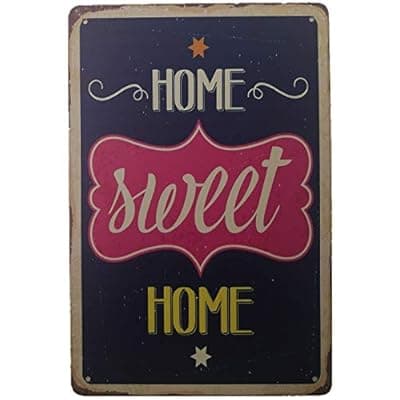 [AIQIBAO] AIQIBAO Metal Vintage Tin Sign Decor Home Sweet for Bar Pub Shop Funny Retro Wall Art 12" X 8"