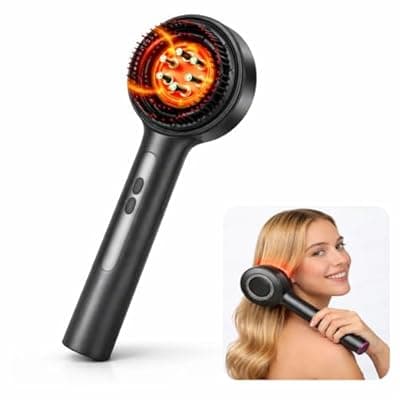 [AMAWIN] AMAWIN Electric Scalp Massager, 3-in-1 Hair Oil Applicator & Cordless Electric Head Massager, IPX7 Waterproof, Portable Scalp Brush for Home & Travel (Gray)