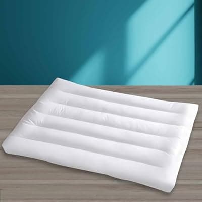 [iFaon] iFaon Ultra Flat Thin Pillows for Sleeping Standard Size, 2-1/2" High Slim Bed Pillow for Back Stomach Sleepers Down Alternative Filling White 18x26 in