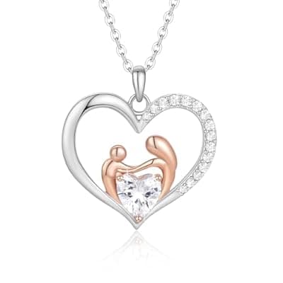 [Zoesky] Mother Day Gift for Mother Daughter Infinity Necklace for Women Heart Necklace for Mothers Day Gifts for Mom Daughter Heart Jewelry Mom Gifts from Daughters Birthday Gifts for Mom Daughter Women