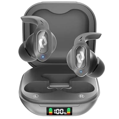 [CYBERDOT] Wireless Ear buds Bluetooth Earbuds Wireless Charging Case Waterproof Headphones Built in Microphone Stereo Bass 64H Playback LED Power Display for iPhone Android Phones Computer Sports Gaming Workout