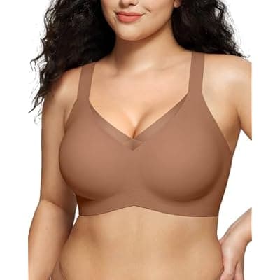 [LetsJoli] LetsJoli Lace V Seamless Bras for Women No Underwire Bralettes Push Up Wireless Supportive Full Coverage Everyday Bras