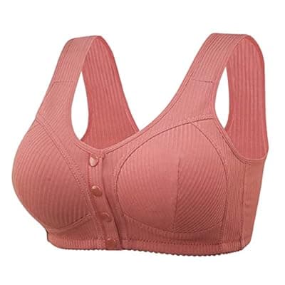 [LIKEOULI] LIKEOULI Front Closure Bras for Women No Underwire Push up Bra with Snaps 2026 Daisy Older for Women Breathable Everday Bras