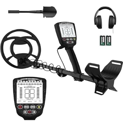 [TECLUNG] Metal Detector for Adults & Kids,Higher Accuracy Gold Detector with Bigger LCD Display,Waterproof 10" IP68 Coil & 4 Modes,New Advanced DSP Chip,6-Metal Identification Suitable for Beach and Backyard