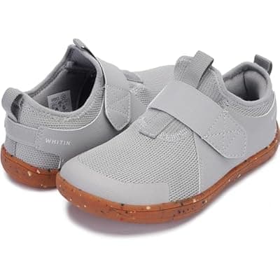 [WHITIN] WHITIN Little/Big Kid Wide Width Barefoot Shoes | Boys/Girls Minimalist Elastic Opening Sneakers | Flexible- Zero Drop Sole