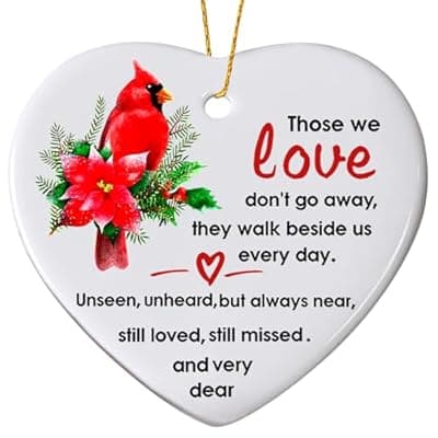 [BAOXUE] Red Cardinal Christmas Ornaments, Memorial Ornaments for Loss of Loved One, in Loving Memory Gifts Loss of Mother, Father, Mom, Dad, Brother, Husband- Remembrance Sympathy Ornament
