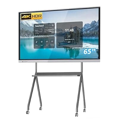 [TouchWo] TouchWo 65" Touchscreen Monitor Smart Board, 4K Interactive Presentation Electronic Whiteboard with Android 11, Digital Signage Display for Office, Classroom,RAM 4GB+ ROM 32GB