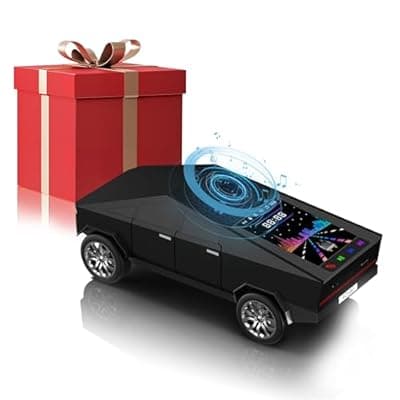 [AONOX] AONOX Easter Cybertruck Bluetooth Speaker Toy for Car Desk Gaming & Outdoor Easter Parties Easter Basket Stuffers Gift for Kids & Car Lovers Car Speaker with FM Radio USB/TF TWS Stereo LED Lights
