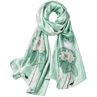 [YuiFiare] YuiFiare Silk Feeling Scarf for Women Large Lightweight Shawl Wrap | Silky soft satin-like polyester, lightweight & beautiful, wear as scarf, shawl, head wrap, for work, travel, vacation