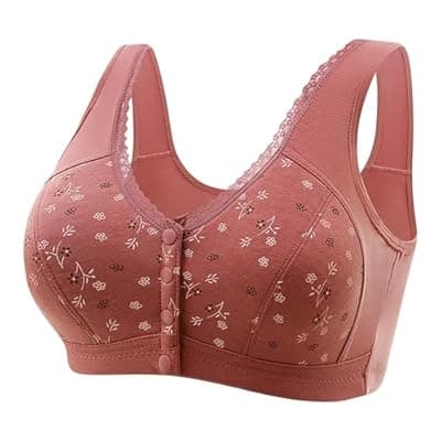 [LIKEOULI] LIKEOULI Front Closure Bras for Women No Underwire Push up Bra with Snaps 2026 Daisy Older for Women Breathable Everday Bras