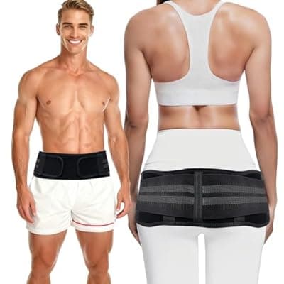 [MooFiya] Powerful SI Joint Belt for Women and Men,Adjustable Sacroiliac Belt for Relief Sciatic,Pelvic,Lower Back,Leg and Sacral Nerve Pain,Strong Hip Brace for Trochanteric Bursitis,Sacrum Pain(Medium)