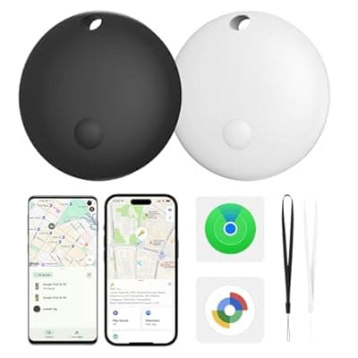 [Pepisk] Air Tracker Tags for Android or iOS, Air Tracker Tag-2 Pack Smart Tag, Dual System Both iOS and Android Tracker Tags, Find My or Google'S Find Hub App, Keys Finder Item Locator for Wallets, Suitcases