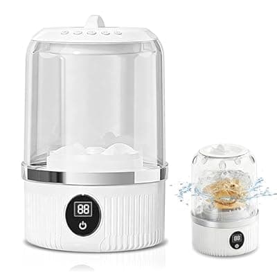 [BORUIT] Portable Washing Machine, Compact Laundry Washer Deep Cleans Small Clothes, Socks, Underwear, Mini Washing Machine Rechargeable for Apartment, RV, Hotel, Travel & Camping Use