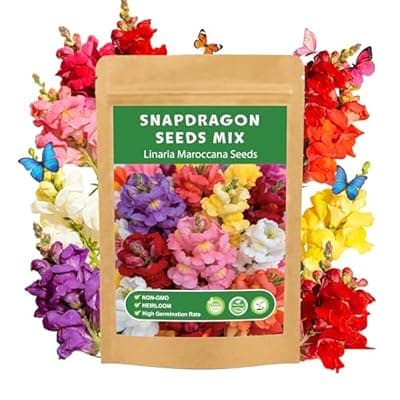 [LUOJIBIE] LUOJIBIE Snapdragon Seeds, 50,000+ Tetra Mix Snapdragon Seeds for Planting (Antirrhinum Majus) Fairy Bouquet Blend, Non-GMO Heirloom Annual Flower Garden Seeds Bulk for Outdoor & Indoor