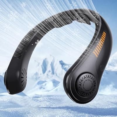 [U UZOPI] Portable Neck Fan Rechargeable, 5 Speeds, Lightweight, Long Lasting, Battery Operated All-Around Cooling Quiet Personal Fans for Travel Camping Cooling Essentials, Birthday Gifts for Women Men Mom Dad