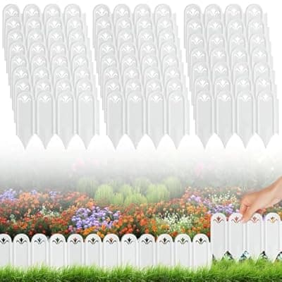 [SZSJA] 15.5Ft Garden Edging Border, 23Pcs Landscape Edging, Decorative Garden Edging, Fence Border for Flower Bed Barriers and Landscape Fencing