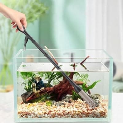 [LYCLEAN] Large Gravel Vacuum for Aquarium, Adjustable Length Manual 256GPH Aquarium Gravel Cleaners, Low Water Level Fish Tank Water Changer with Suction Ball, Use for Fish Tank Cleaning Gravel and Sand