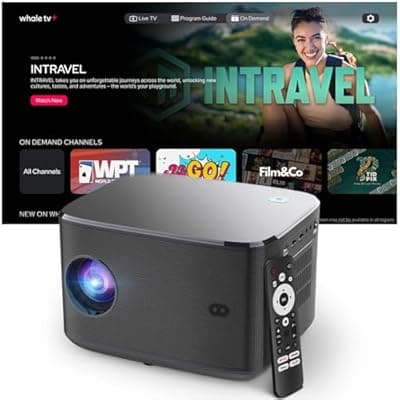 [Polaring] 【Netflix Licensed - 5“LCD - 4k -2200ANSI】Smart Projector with Wifi And Bluetooth, Dust-Proof Sealed, 3D Audio, Auto Keystone & Zoom,Native Projector HD 1080P Max 330" Display Home Outdoor Proyector