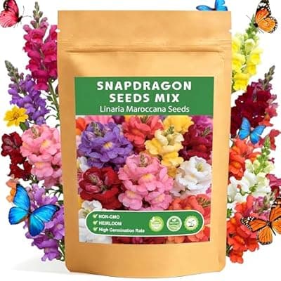 [LUOJIBIE] LUOJIBIE Snapdragon Seeds, 10,0000+ Tetra Mix Snapdragon Seeds for Planting (Antirrhinum Majus) Fairy Bouquet Blend, Non-GMO Heirloom Annual Flower Garden Seeds Bulk for Outdoor & Indoor