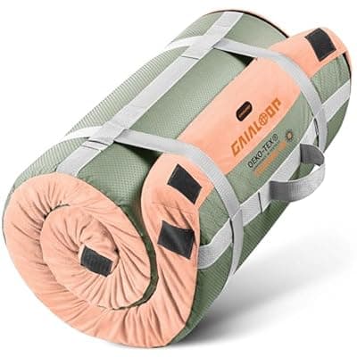 [Gaialoop] GAIALOOP Floor Memory Foam Car Camping Bed Glamping Roll Up Futon Mattress, Japanese Floor Sleeping Mat Camp Cot Mattress Pad Travel Guest Side Sleepers [Twin: 75 * 38 * 3'']